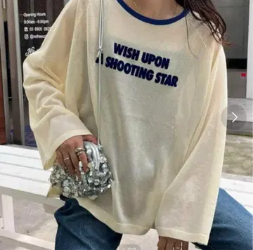 차오패닉 티피 시어 플로키 프린트 래글런 니트