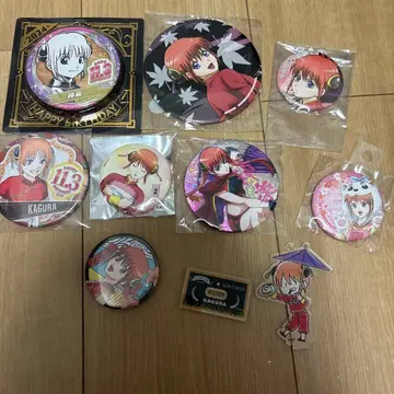 은혼 카구라 캔뱃지 아크릴 스탠드 세트