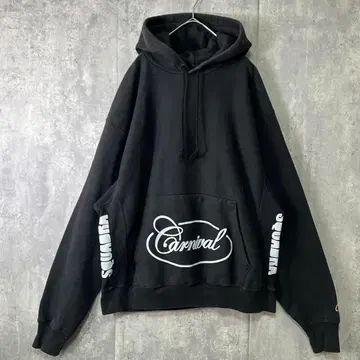 Champion premium reverse weave 후드티 블랙 L