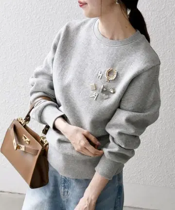 [ 미사용 ] SHIPS any 비쥬 크루넥 컴팩트 풀오버