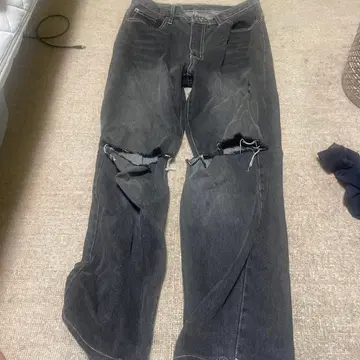 CREAM SODA 다크 그레이 데님 팬츠