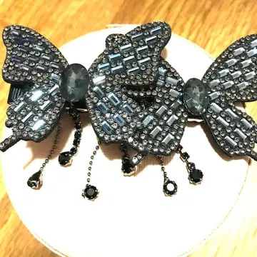 나비 모양 비즈 장식 헤어핀