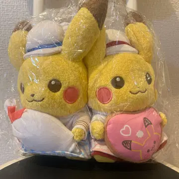 포켓몬 센터 한정판 파티시에 페어 피카츄 봉제 인형