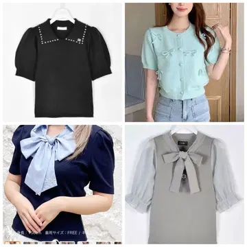 반팔 니트탑 4세트