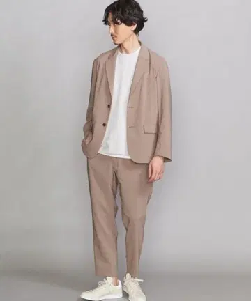 BEAUTY&YOUTH 크리스피 와이드 테이퍼드 앵클 팬츠