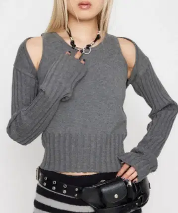 RIB SLEEVE 2PIECE 상의