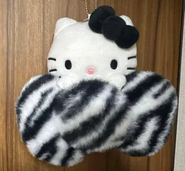 새상품 아베일 헬로키티 벌스데이 마스코트 제브라 패턴 리본 참