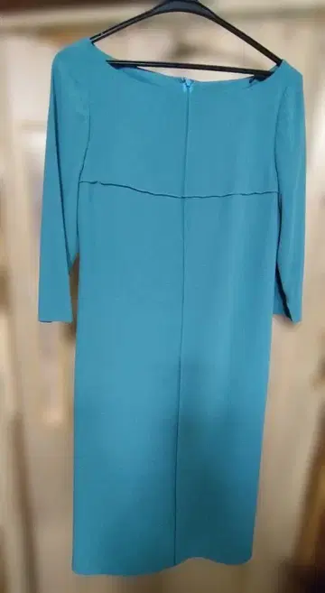 Shilla 청록색 긴팔 무릎 기장 원피스 40