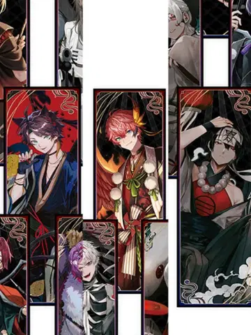 니지산지 요괴 만화 족자풍 랜덤 미니 포스터 3종 세트