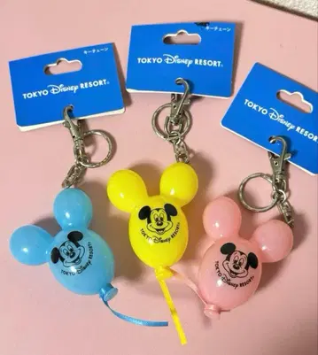 디즈니 리조트 미키 벌룬 키링 3개 세트