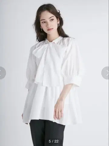 CELFORD 백리본 튜닉 화이트