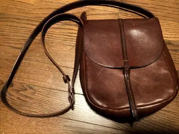 새상품급/genten 숄더백/천연 가죽/천연 가죽/브라운/