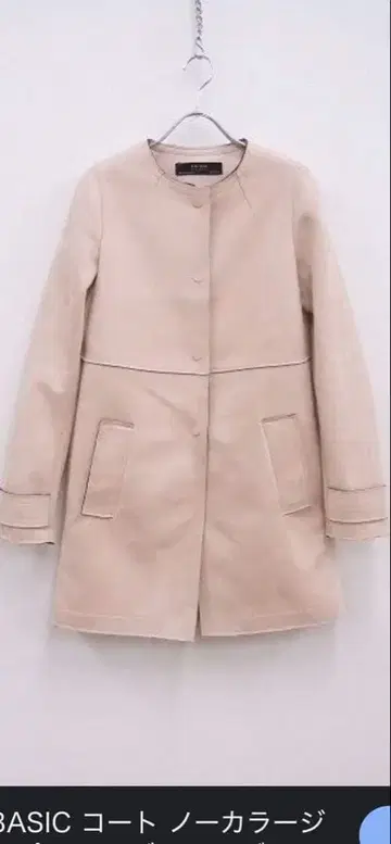 ZARA 노카라 스웨이드 느낌 코트 핑크