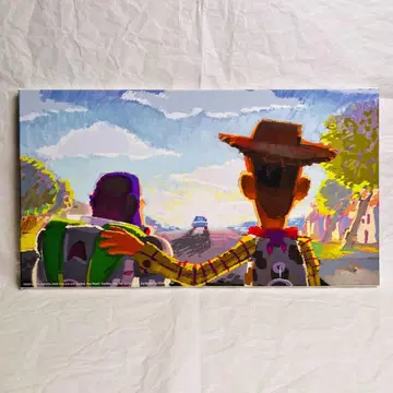 대만 픽사 전시회 캠퍼스 아트 패널 토이스토리 우디 버즈