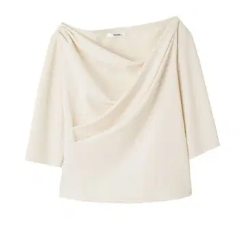 SNIDEL 원숄더 드레이프 티셔츠 F 핑크 베이지