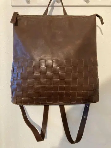 zucchero filato  가죽 뜨개질 백팩