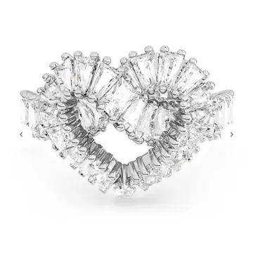 컨디션 최상 현행 SWAROVSKI Matrix 하트 반지 58