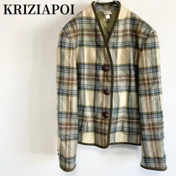 KRIZIAPOI 크리치아포이 자켓 아이보리 체크 이탈리아제