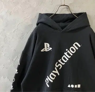 PlayStation 빅 로고 후드티 블랙