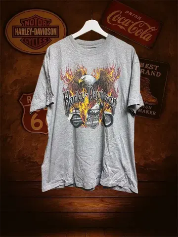 [ 대방출 세일! ] Harley-Davidson 양면 프린트 T셔츠