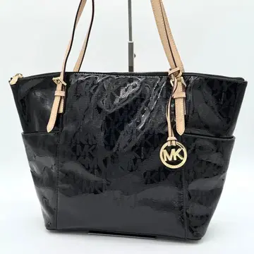[ 새상품급 ] MICHAEL KORS 로고그램 토트백 숄더 에나멜