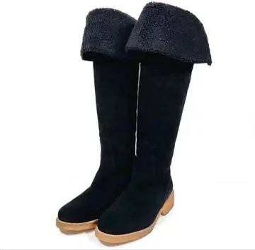 PELLICO SUNNY 이탈리아 롱 부츠 보아 스웨이드 블랙