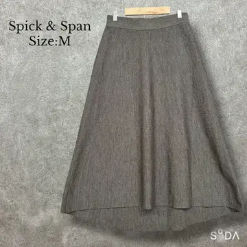 스픽 앤 스팬 [ M ] 플레어 니트 롱 스커트 피쉬테일 울