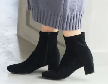 비비안 숏부츠 블랙 스웨이드