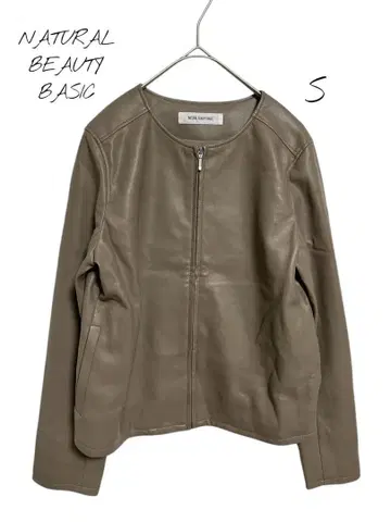 NATURAL BEAUTY BASIC 인조 가죽 아우터 상의 S