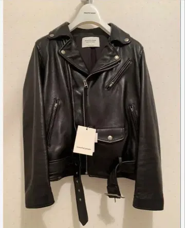 뷰티풀 피플 블랙 가죽 더블 라이더 자켓