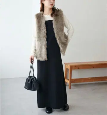 DISCOAT web 한정판 롱 퍼 베스트