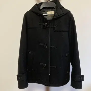 유나이티드 애로우즈 블랙 더플 코트 후드 부착 S 사이즈