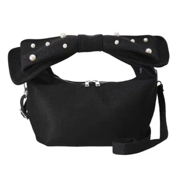 앤드러브 신상 리본 포함 블랙 숄더백