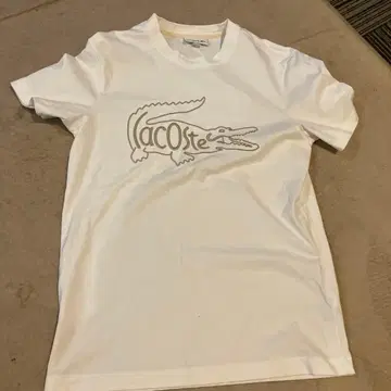 LACOSTE 화이트 T셔츠 US S