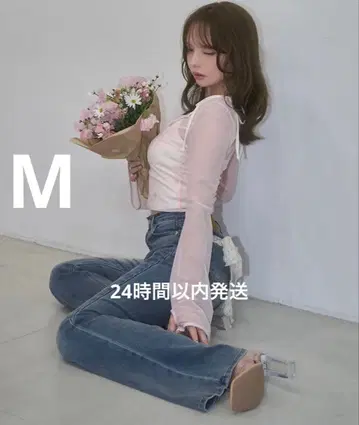 andmary Lacey ribbon denim