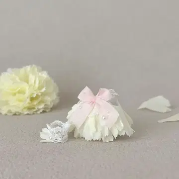 미니어처 인형 의류 플라워 드레스 휘핑 카네이션 핑크 리본