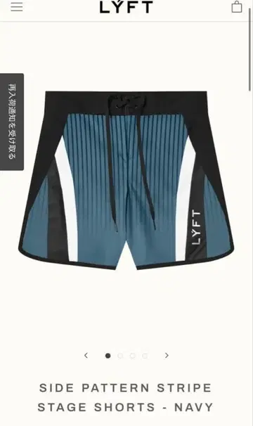 LYFT 서프 팬츠 스트라이프 숏팬츠 M 네이비
