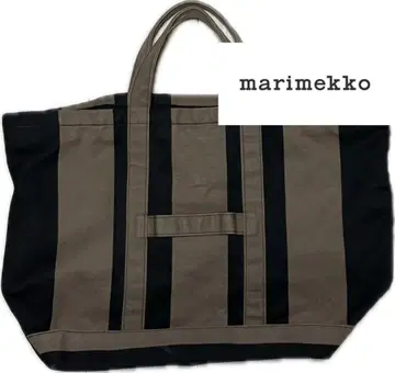marimekko 스트라이프 토트백 브라운 x 블랙 핀란드제