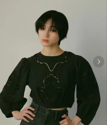 핸드 컷워크 자수 상의 카사플라인