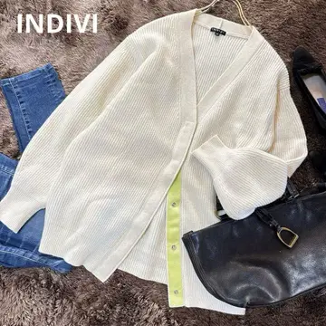 인디비 워셔블 하찌 디자인 니트 가디건 정가 16,995엔