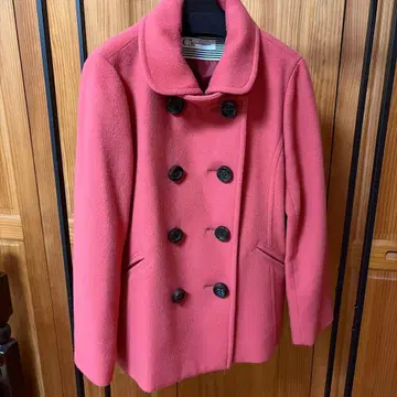 C's 핑크 더블 브레스트 코트
