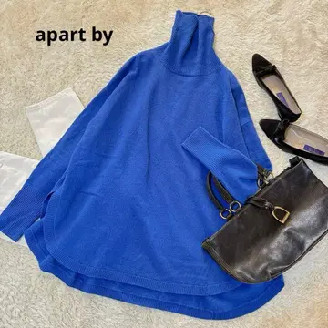 새상품급*apart by 캐시미어 네이비 터틀넥 풀오버 블루 파랑
