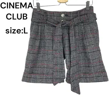 시네마 클럽 CINEMA CLUB 팬츠 숏 체크 무늬 L