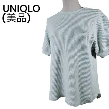 새상품급 UNIQLO 와플 T 반팔 릴랙스감이 있는 탄탄한 두께의 소재