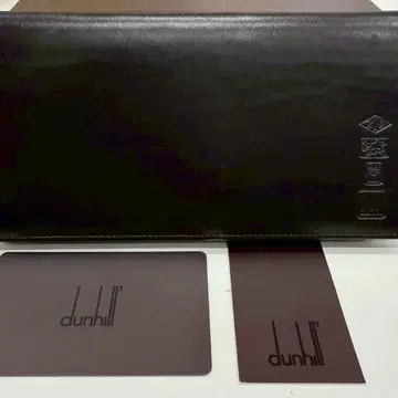 25N3 던힐 dunhill 이단 접이식 지갑 가죽 블랙