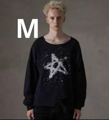 GRANCY 큐빅 디자인 그래픽 데미지 롱 T M