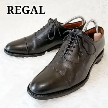 REGAL 스트레이트 팁 내피 25.5 가죽 블랙 가죽 신발 비즈니스