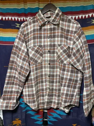 70s BIG MAC 체크 무늬 플란넬 셔츠 L 사이즈