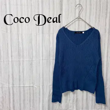 [ 코코딜 ] 리브 니트 긴팔 니트 V넥 심플 돌려입기 출퇴근