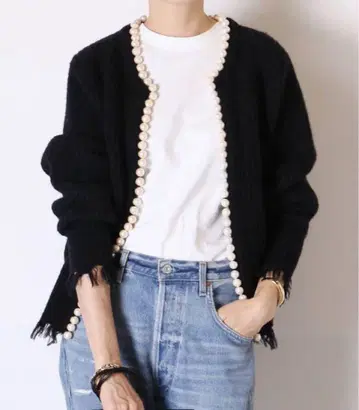 매디슨 블루 펄 데미지 가디건 01